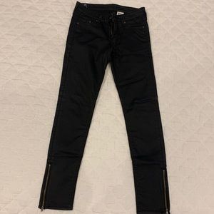 Black matchstick pants